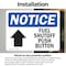 Signmission Fuel Shutoff Push Button (Up Arrow) Sign With Symbol, 7 in W x Rectangle, Vinyl Decal OS-2PACK-NS-D-57-L-12943 - alternate 6